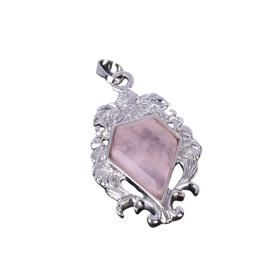 Pendentif en Quartz rose "Amour & Confiance en soi"