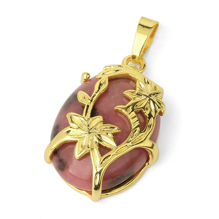 Pendentif Guérison en Rhodonite "Amour & Bienveillance" - Cabochon