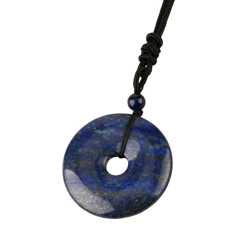 Cordon et son Pendentif Porte Bonheur en Lapis-Lazuli "Santé & Harmonie"