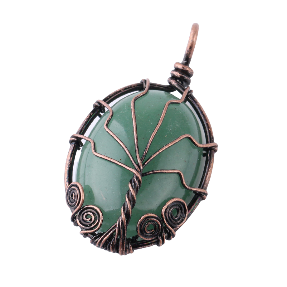 Pendentif Reiki en Aventurine verte "Développement & Épanouissement"