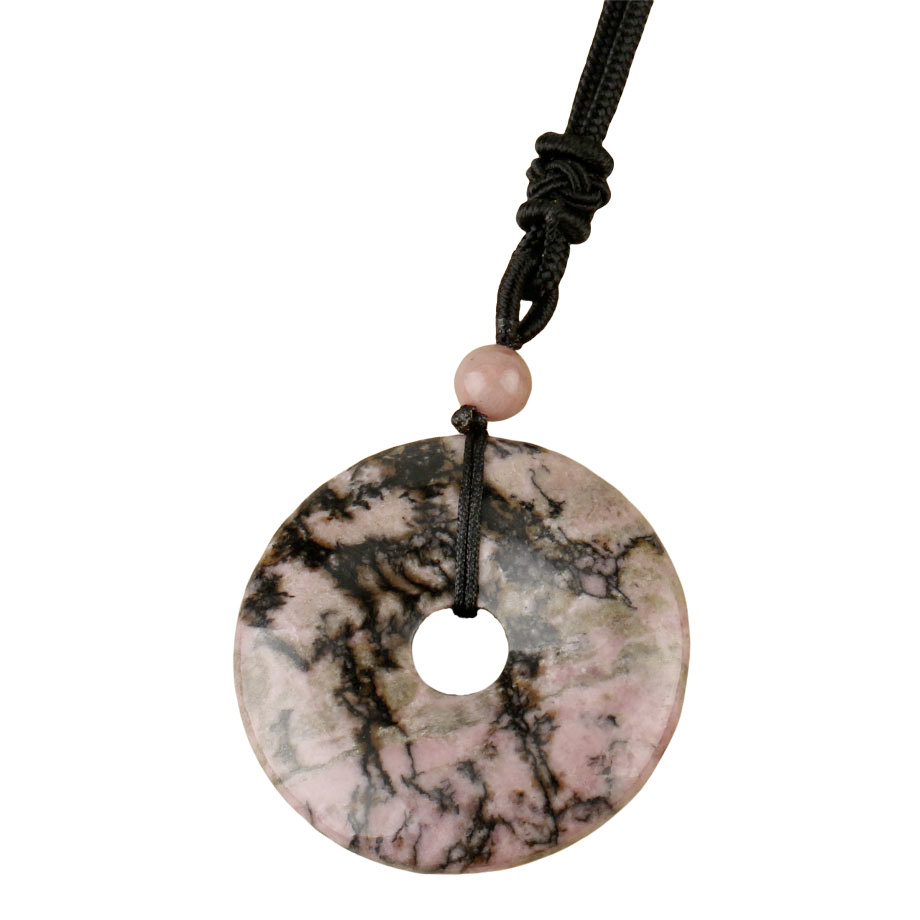 Cordon et son Pendentif Guérison en Rhodonite "Amour & Bienveillance"