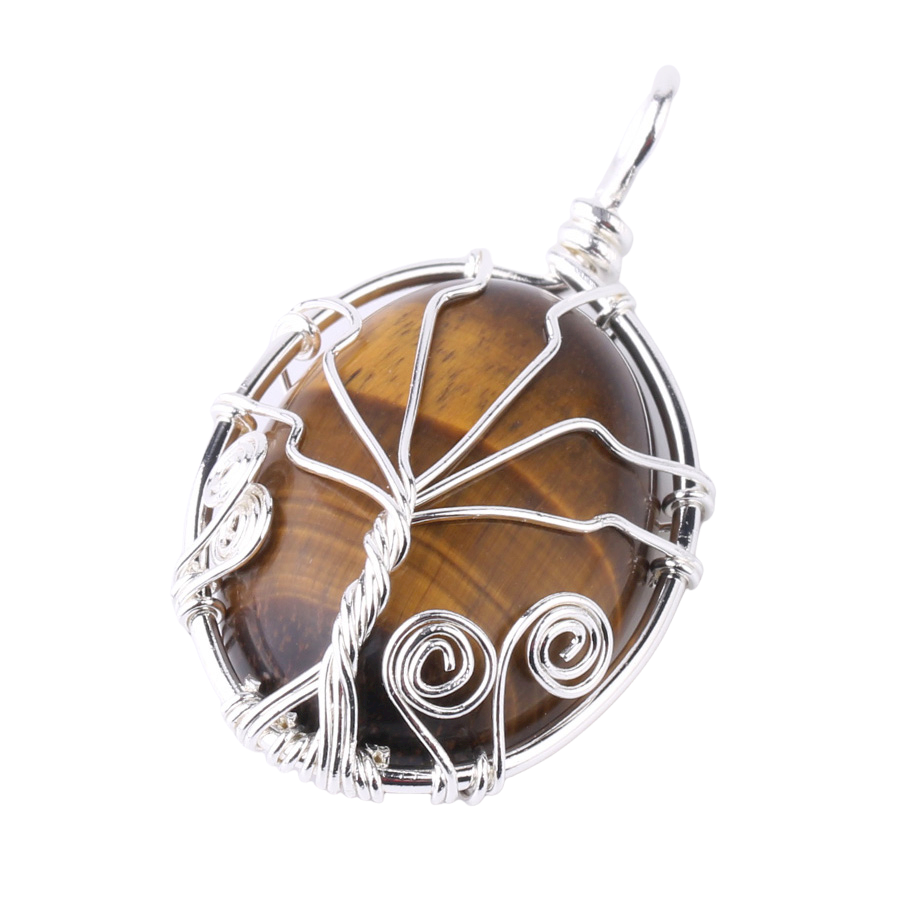 Pendentif Reiki en Oeil de tigre "Courage & Audace"