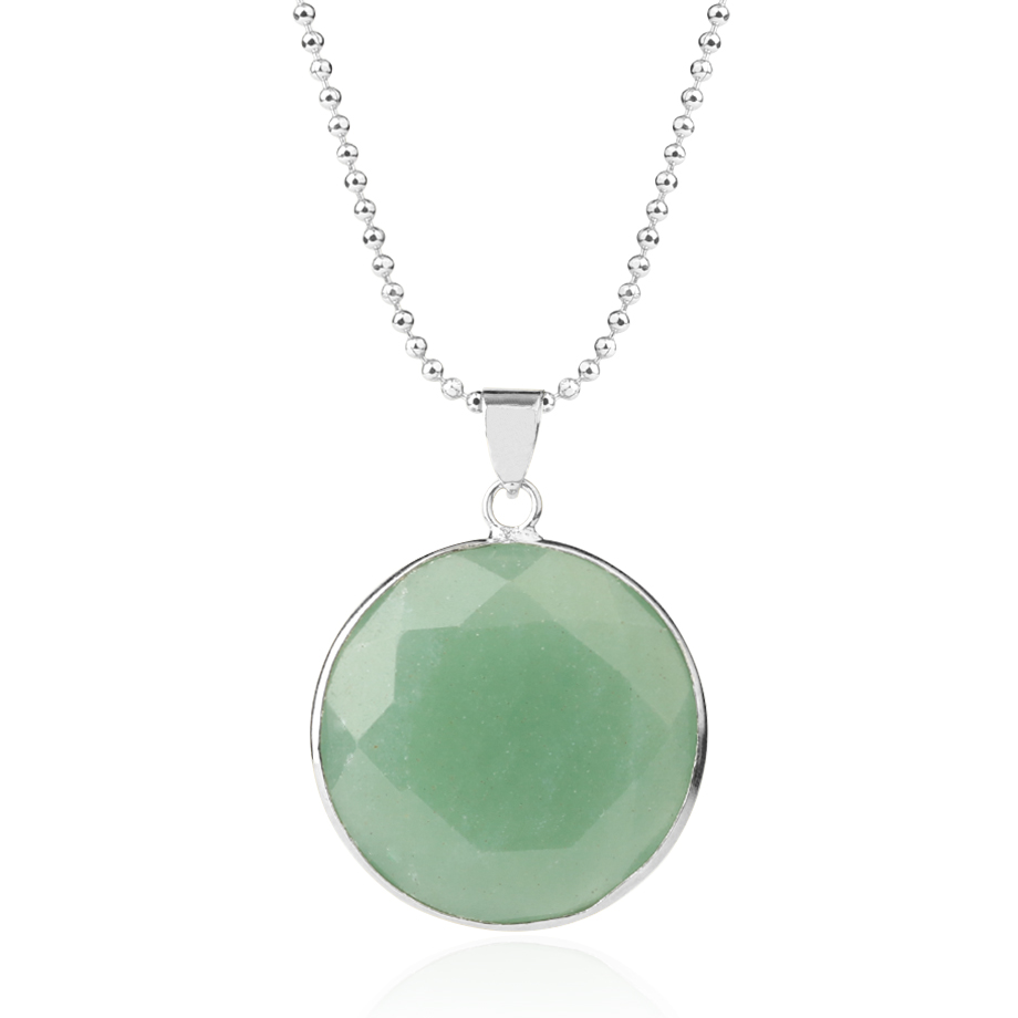 Chaîne et son Pendentif Guérison en Aventurine "Chance & Fortune"