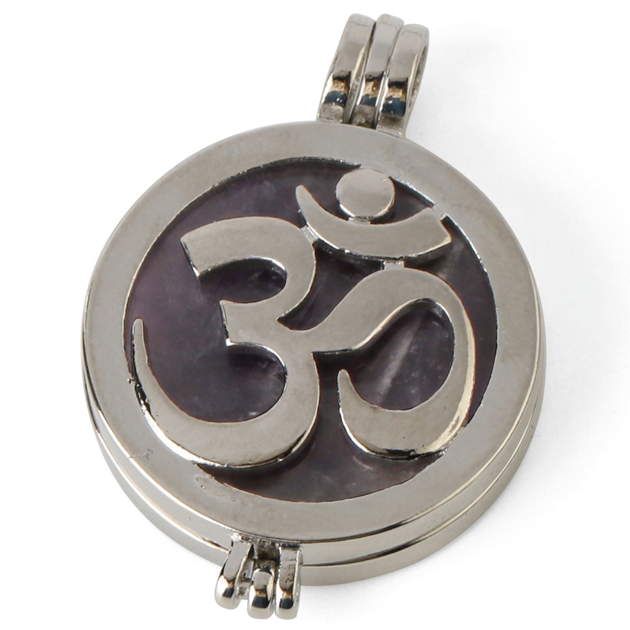 Pendentif Yoga en Améthyste "Force & Sagesse" - Om