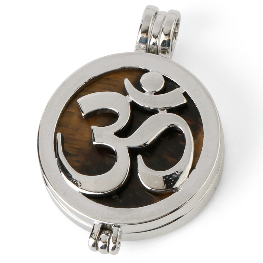 Pendentif Reiki en Oeil de tigre "Courage & Audace" - Om