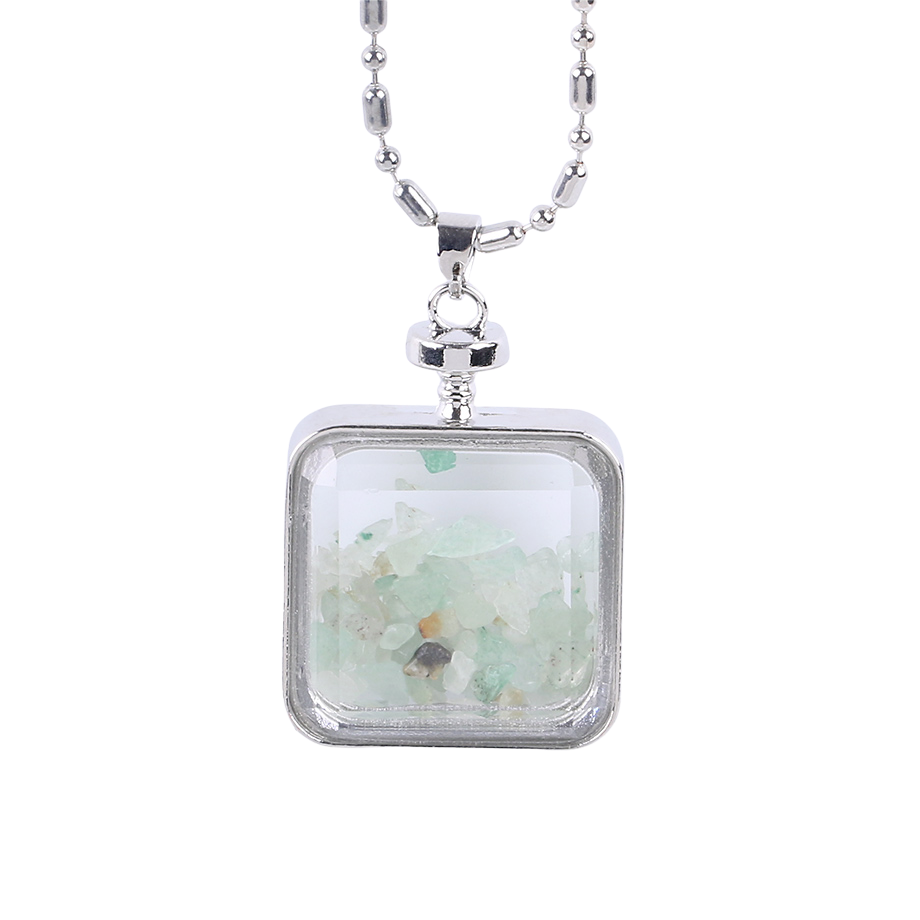 Chaîne et son Pendentif Reiki en Aventurine "Chance & Fortune"