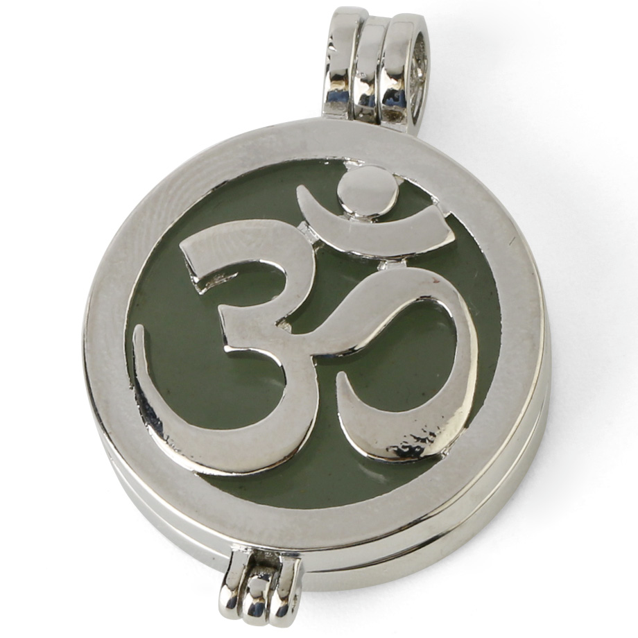 Pendentif Reiki en Aventurine verte "Développement & Épanouissement" - Om