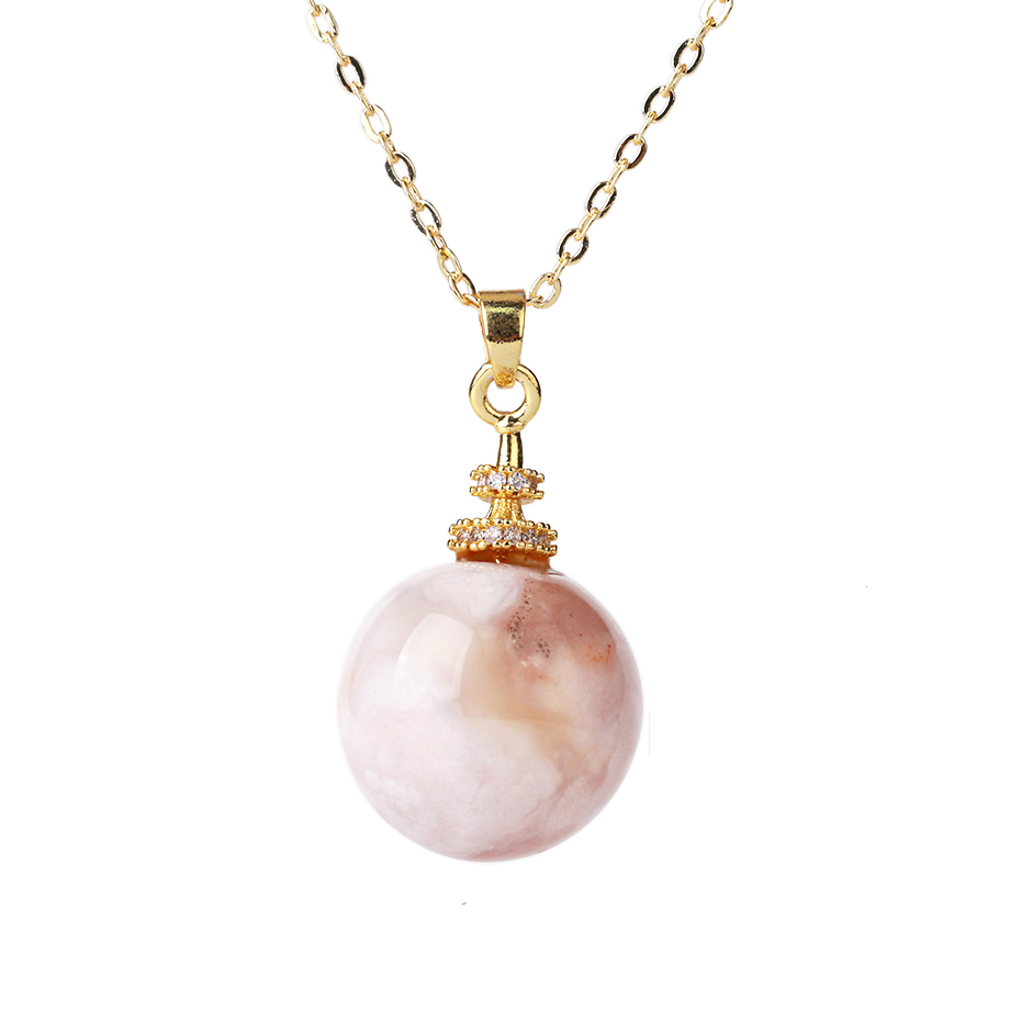 Chaîne et son Pendentif en Agate "Ancrage & Equilibre"