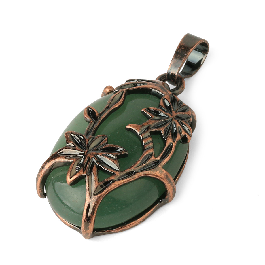 Pendentif en Aventurine verte "Développement & Épanouissement"