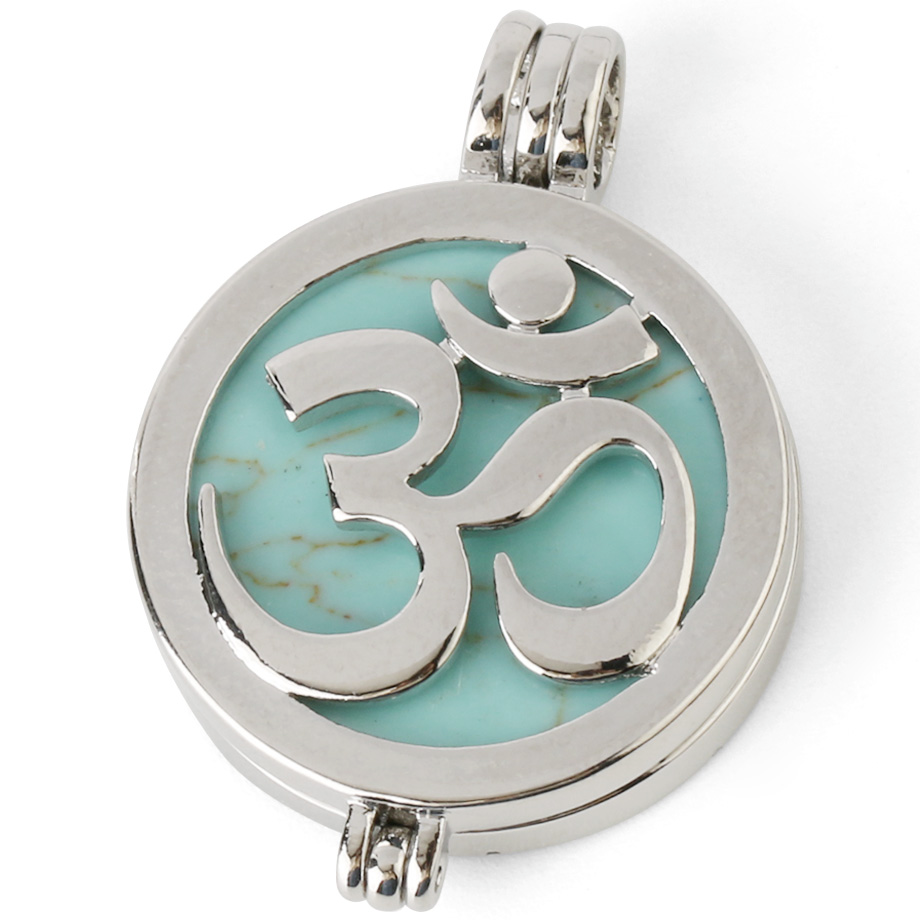 Pendentif Reiki en Turquoise "Stabilité & Empathie" - Om