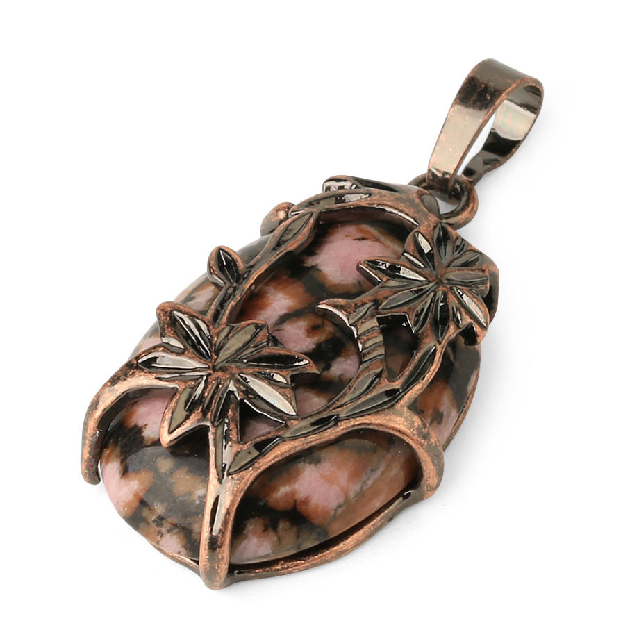 Pendentif en Rhodonite "Amour & Bienveillance"