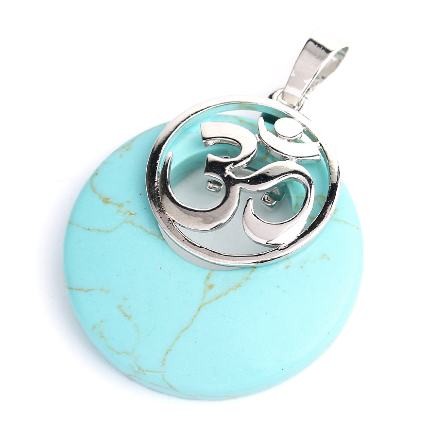 Pendentif Yoga en Turquoise "Stabilité & Empathie" - Om