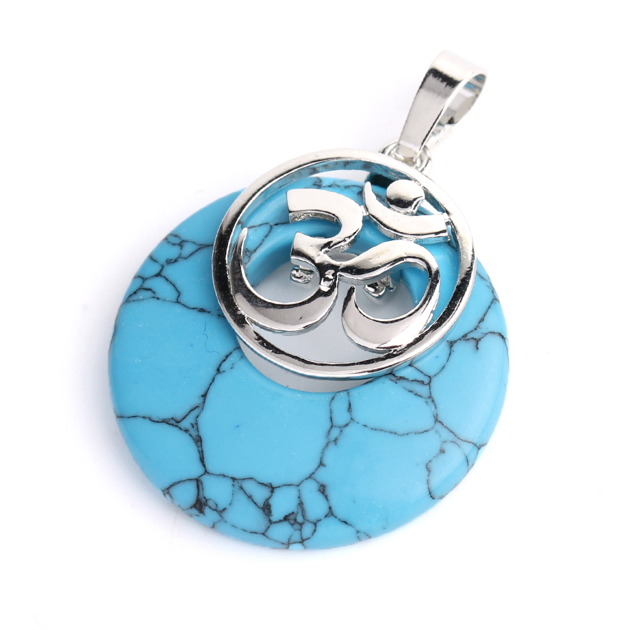 Pendentif Reiki en Turquoise "Stabilité & Empathie" - Om