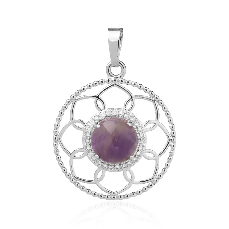 Pendentif Reiki en Améthyste "Force & Sagesse"