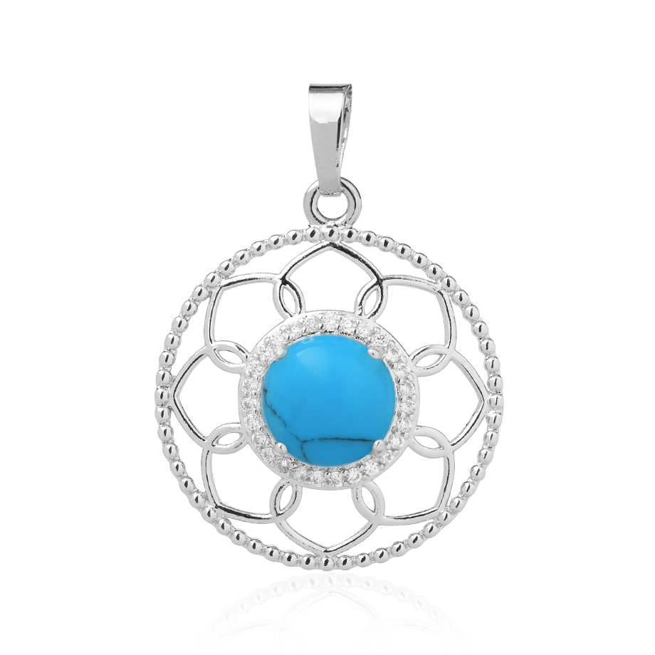 Pendentif Reiki en Turquoise "Stabilité & Empathie"