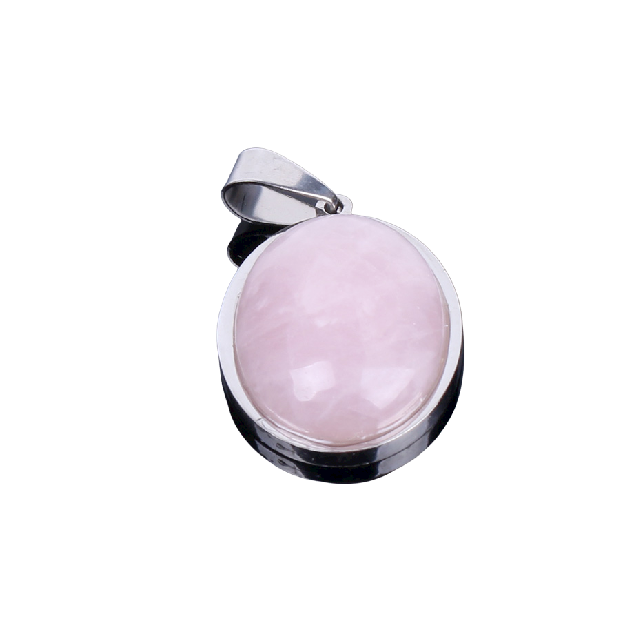 Pendentif Reiki en Quartz rose "Amour & Confiance en soi" - Cabochon