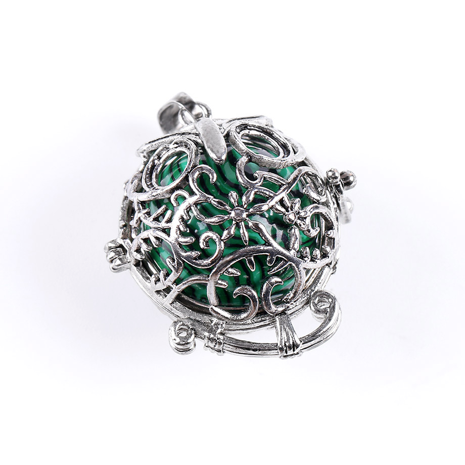 Pendentif en Malachite "Protection & Clairvoyance" - Chouette