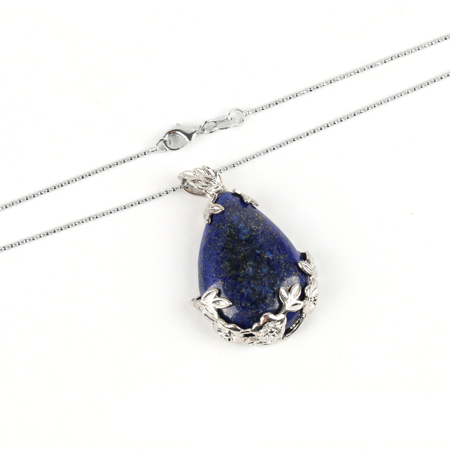 Chaîne et son Pendentif Reiki en Lapis-Lazuli "Santé & Harmonie" - Goutte