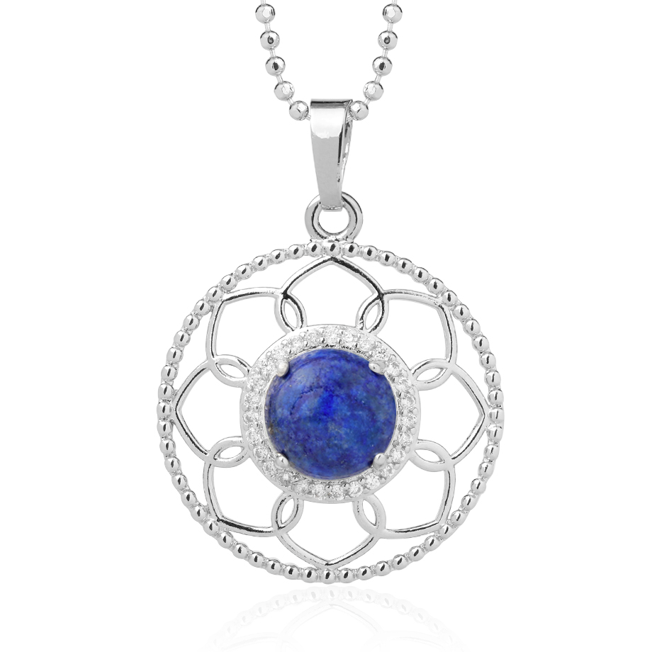 Chaîne et son Pendentif Reiki en Lapis-Lazuli "Santé & Harmonie"