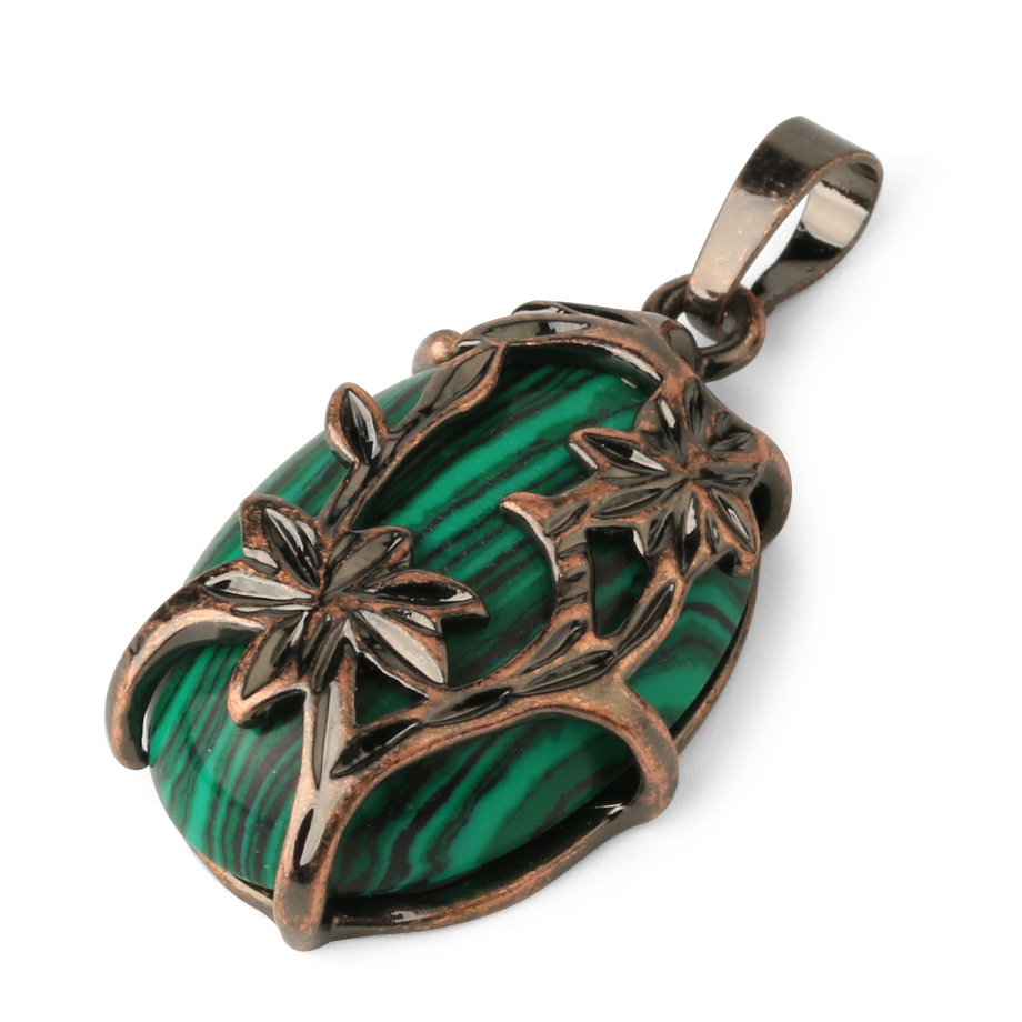 Pendentif en Malachite "Protection & Clairvoyance"