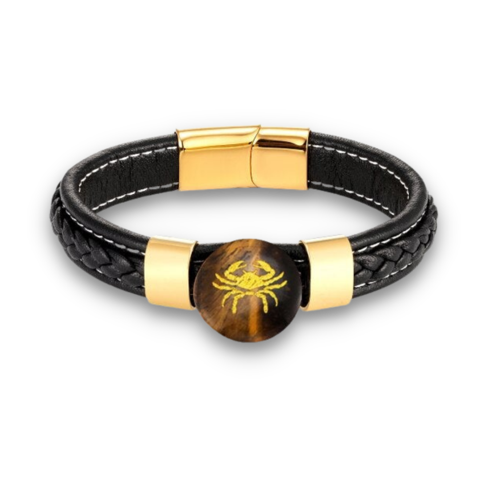 Bracelet en Oeil de tigre "Courage & Audace"