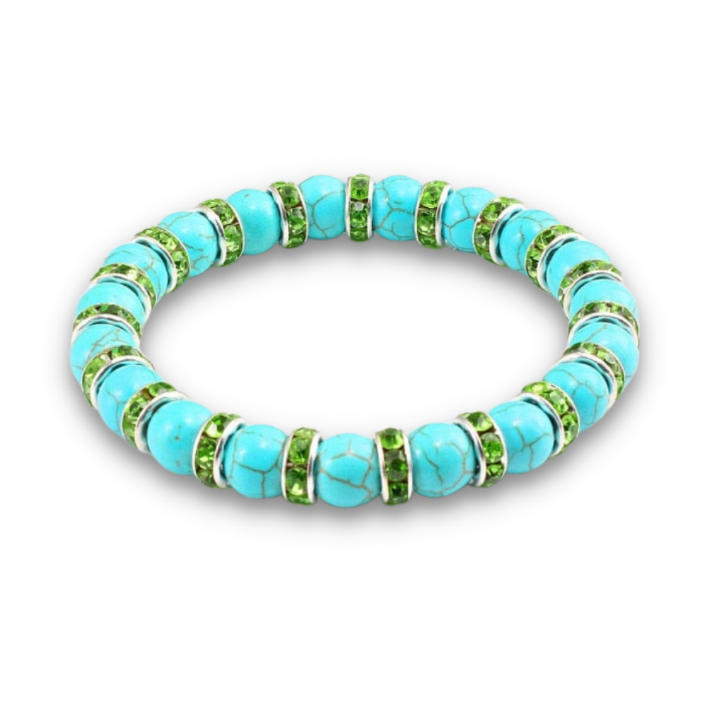 Bracelet en Turquoise bleue "Sérénité & Bien être"