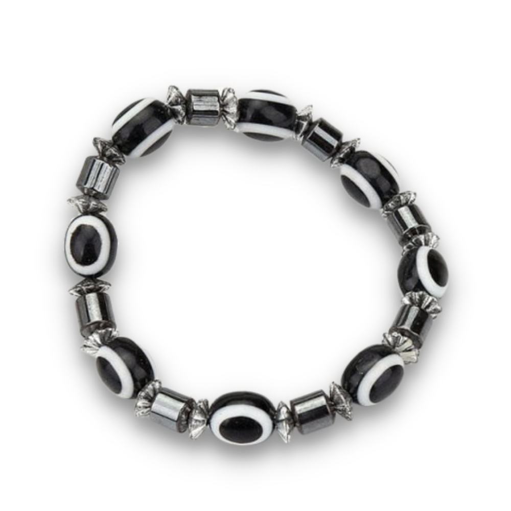 Bracelet Magnétique en Hématite "Force & Puissance"