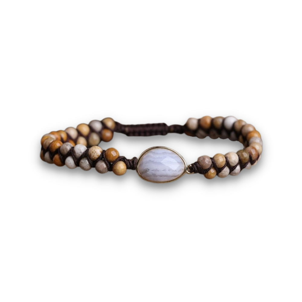 Bracelet Yoga en Agate "Ancrage & Equilibre"