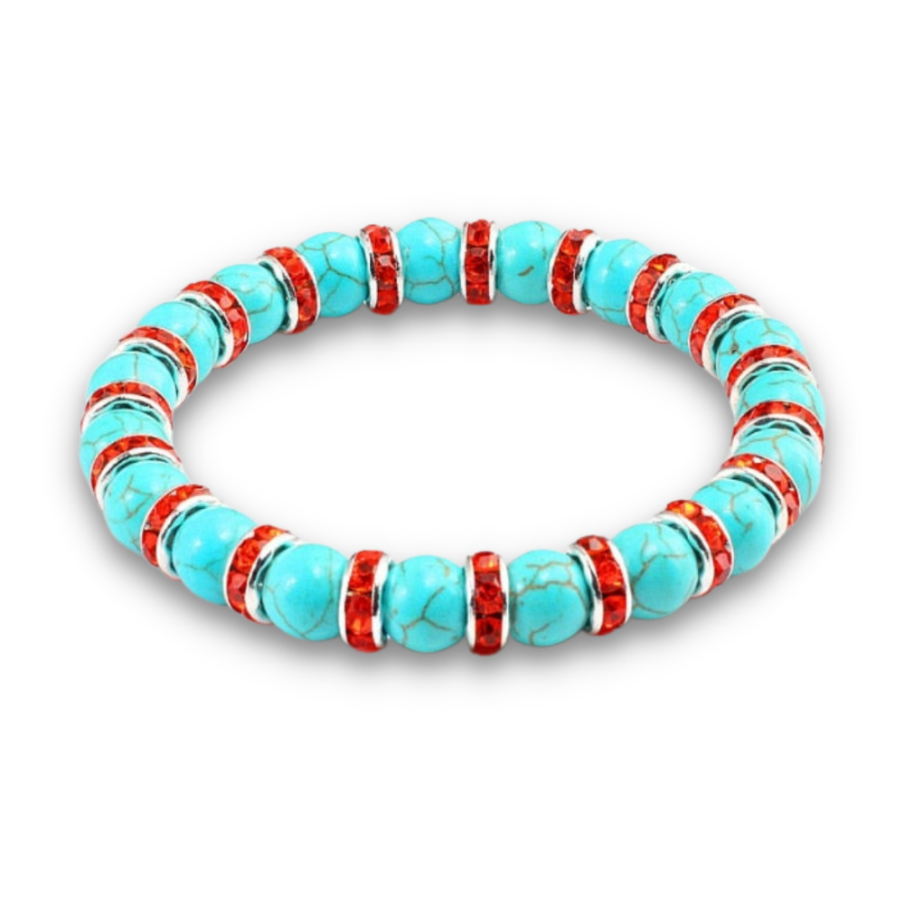 Bracelet en Turquoise bleue "Sérénité & Bien être"