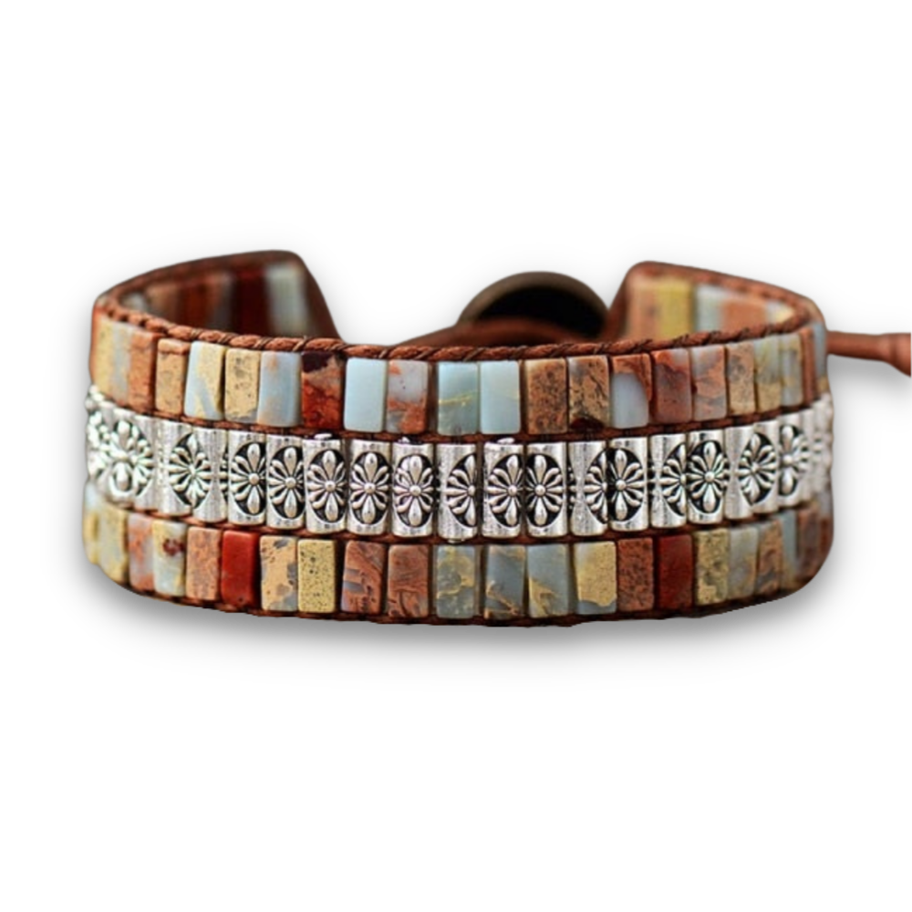 Bracelet Bohémien en Jaspe "Épanouissement & Estime de soi"