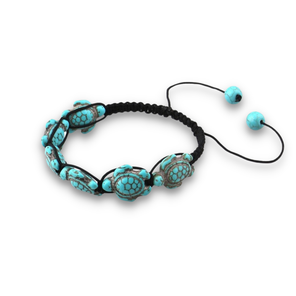 Bracelet en Turquoise "Stabilité & Empathie" - Tortue