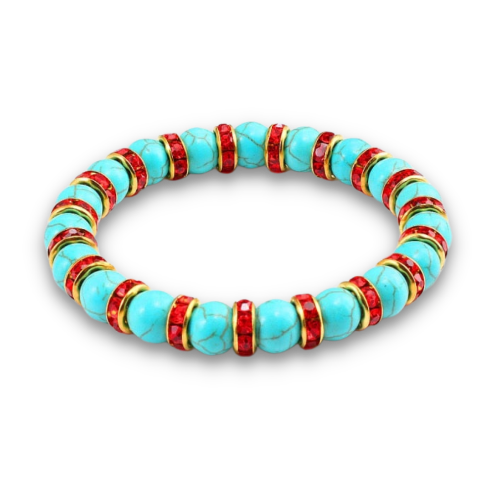 Bracelet en Turquoise bleue "Sérénité & Bien être"