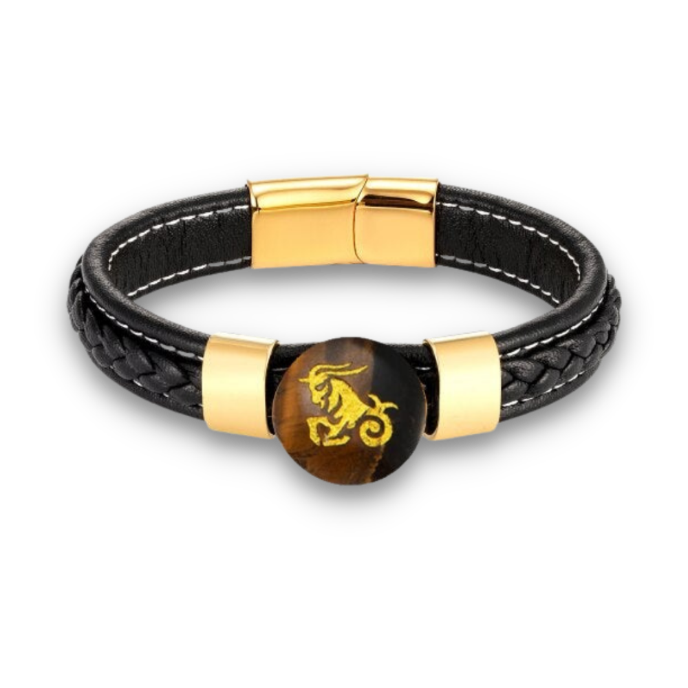 Bracelet en Oeil de tigre "Courage & Audace"