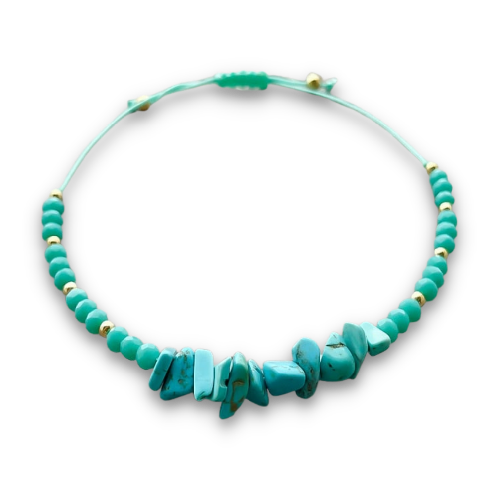 Bracelet Baroque en Turquoise bleue "Sérénité & Bien être"