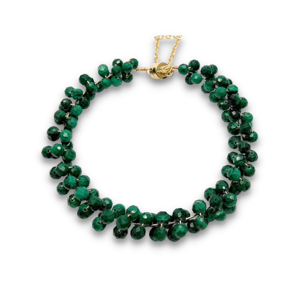 Bracelet en Malachite "Protection & Clairvoyance"