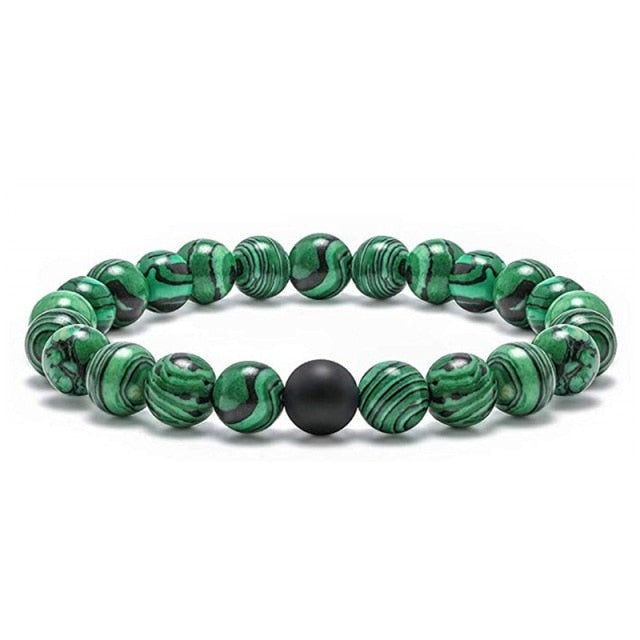 Bracelet en Malachite "Protection & Clairvoyance"