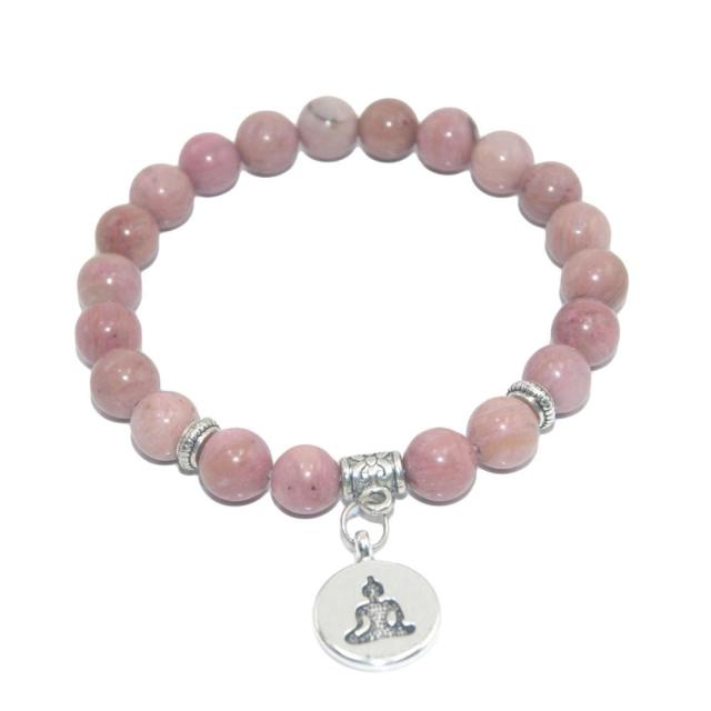 Bracelet Reiki en Rhodonite "Amour & Bienveillance" - Bouddha