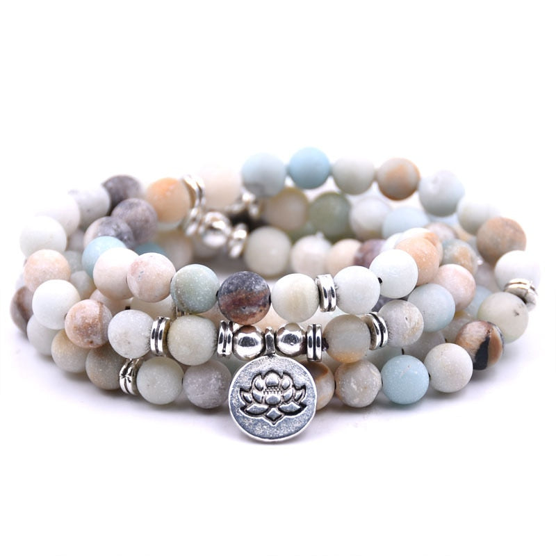 Bracelet Mala Yoga en Amazonite - Le Courageux