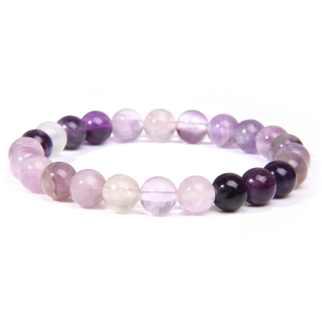 Bracelet en Fluorite "Stabilité & Clairvoyance"