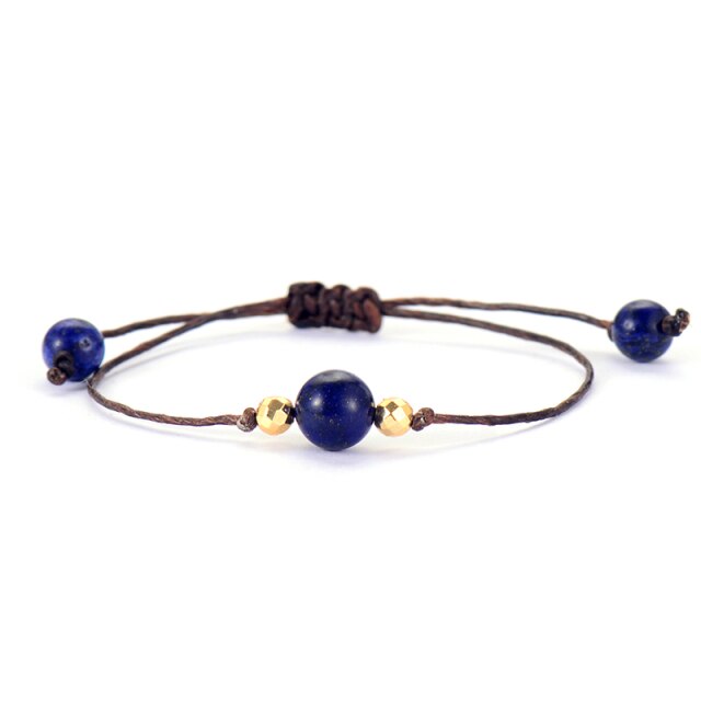 Bracelet Bohémien en Lapis Lazuli "Santé & Harmonie"