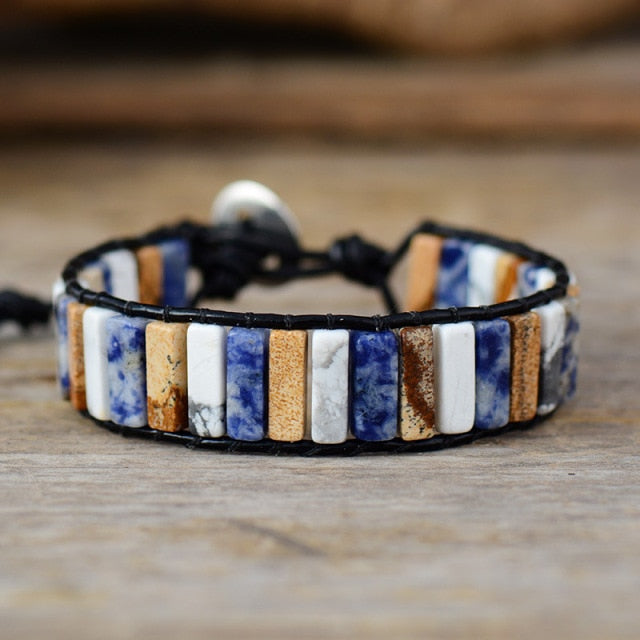 Bracelet Bohémien en Lapis Lazuli "Santé & Harmonie"