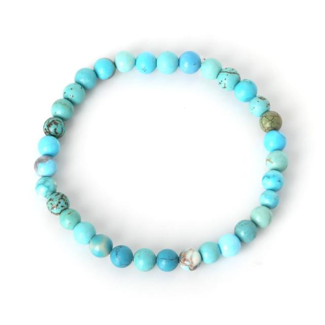 Bracelet Yoga en Turquoise bleue "Sérénité & Bien être"