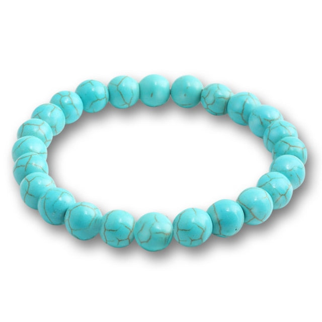 Bracelet en Turquoise bleue "Sérénité & Bien être"