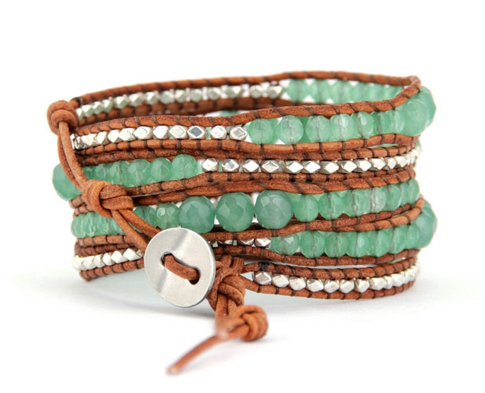 Bracelet Bohémien en Aventurine "Chance & Fortune"