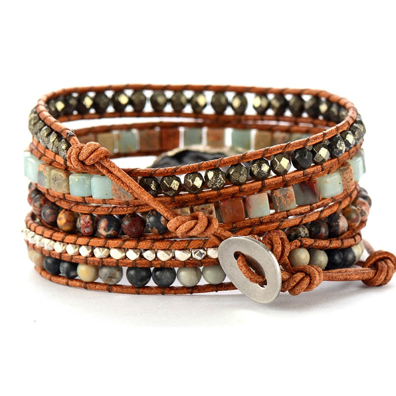 Bracelet Bohémien en Jaspe "Épanouissement & Estime de soi"
