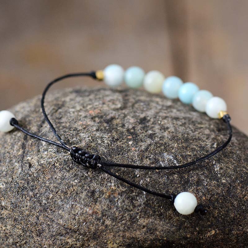 Bracelet en Amazonite "Paix & Courage"