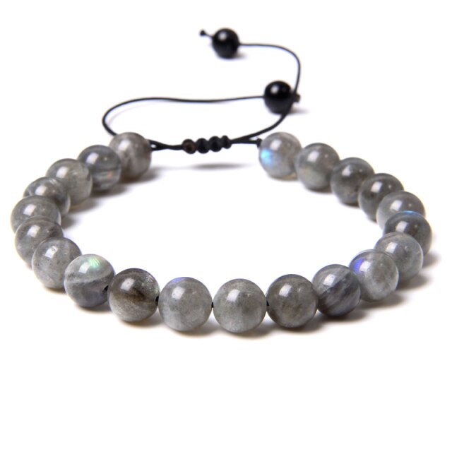 Bracelet en Labradorite "Protection & Développement" - Ajustable