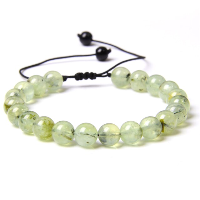 Bracelet en Prehnite "Conscience & Acceptation" - Ajustable