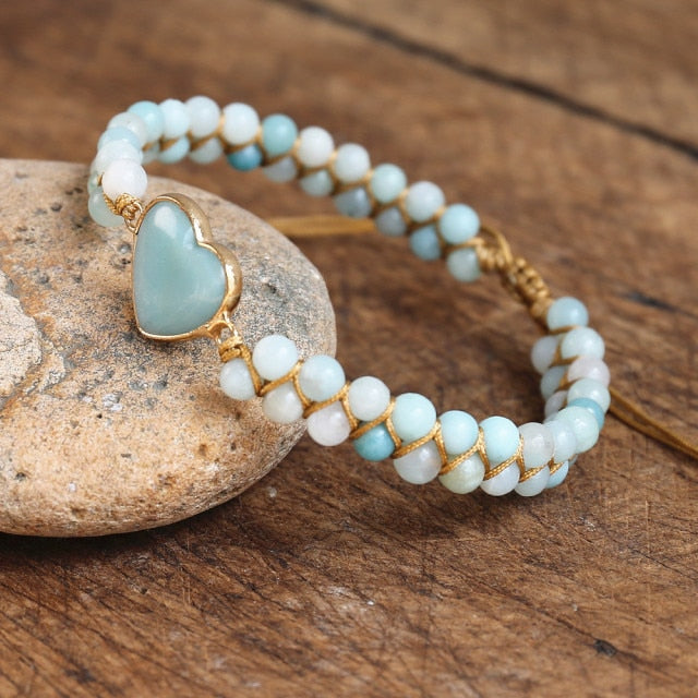 Bracelet en Amazonite "Paix & Courage"