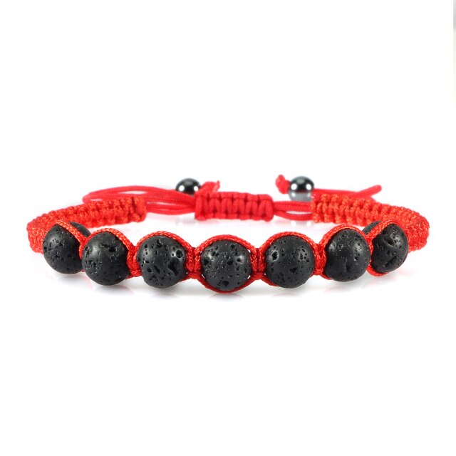 Bracelet en Pierre de lave "Ancrage & Stabilité" - Ajustable